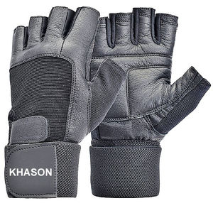 ANTIDESLIZANTES TRANSPIRABLES ENTRENAMIENTO DEPORTIVO FITNESS ENTRENAMIENTO ELEVACIÓN DE PESAS GUANTES DE GIMNASIO CON MUÑECA NEGRO AZUL MEDIO DEDO UNISEX - Product Image 1