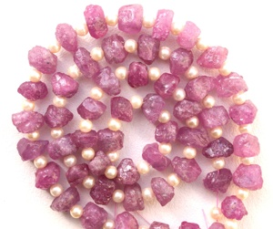 Strand เครื่องประดับทำมือ,เครื่องประดับทำจากแก้วเจาะหินอัญมณีทรงหลวมสีชมพูจำนวน30ชิ้น - Product Image 1