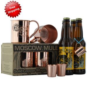 Taza de mula de cobre del fabricante de la India, vaso de acero inoxidable para vodka y cerveza de jengibre - Product Image 2