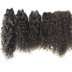 Nandee House, fabricant de cheveux humains en gros, tissage de cheveux vierges, cheveux humains indiens bruts non traités avec fermeture bouclée 4x4 - Product Image 5