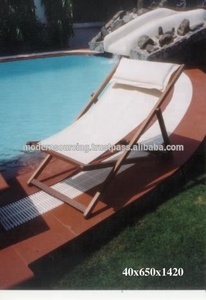 Muebles de exterior de acacia y teca, tumbona, tumbona de piscina, tumbona, salón de sol, tumbona doble de madera, silla de jardín de madera - Product Image 4