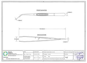 แหนบวิทยาลัยมีล็อคแหนบทันตกรรมด้วยตนเองเหล็ก - Product Image 3