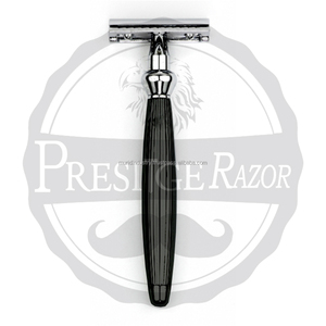 มีดโกนหนวดแบบคลาสสิกสำหรับผู้ชาย ใบมีดเดี่ยว โลหะผสมสังกะสีสีดำ หัวมีดขัดเงา/ผิวด้าน รุ่นพรีเมียม - Product Image 6