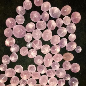 Semi Preciosas Pedras Preciosas Loose Gemstone Estrela Marcado Cabochon Naturais Quartzo Rosa