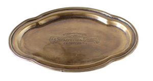 Bandeja para servir alimentos de Metal de cuero único de tendencia industrial al por mayor para el hogar boda fiesta hoteles y restaurantes platos - Product Image 4