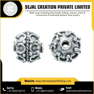 Perle de fleur en argent de haute qualité provenant de l'inde - Product Image 2