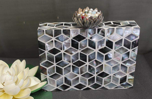 Designer Metal Mosaic Clutch <b>Bag</b> Handmade Exclusive Evening <b>Women</b> <b>Messenger</b> <b>Bag</b> for Wedding and Party Wear by LUXURY CRATS - Product Image 5