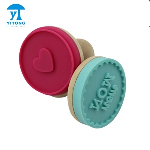 ซิลิโคนยางแสตมป์คุกกี้ไม้Handle Stamper,บิสกิตแสตมป์วันหยุดคุกกี้เครื่องมือ - Product Image 2