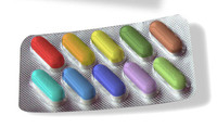 Emballage pharmaceutique privé de comprimés, comprimés de médicaments, capsules