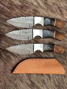 Couteau de chasseur à lame fixe extérieur en acier Damas fabriqué à la main pour les détaillants - Product Image 4