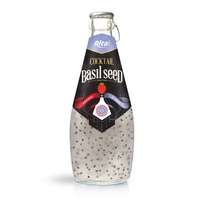 Groothandel 290Ml Rita Merk Cocktail Aangepaste Verpakking Glazen Fles Voor Gezondheid Schoonheid Basilicum Zaad Mango Fruit Groentesap