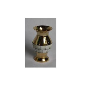 Florero de Latón con Incrustaciones de Nácar, Decoración para el Hogar, Fundición de Metal, Disponible en Otras Formas - Product Image 2