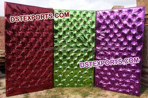 Panel de fondo de cuero para escenario de boda, decoración de escenario de boda india, color blanco - Product Image 4