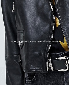 Chaqueta de Piel de Oveja de Moda 2026 para Hombre, Cuero Genuino con Diseño de Bordado y Rayas Tejidas - Servicio OEM, Proveedor Chino - Product Image 5