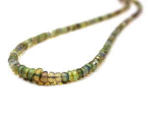 High Quality Handcrafted Classic Gold Plated Ethiopian <b>Opal</b> Single Strand <b>Necklace</b> Natural Fine Beaded Jewelry for Wedding Gift - Product Image 4
