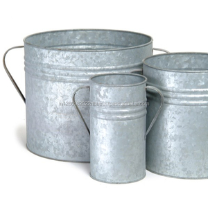 Venta al por mayor único hecho a mano galvanizado interior/exterior macetas y macetas de bajo precio para la decoración del jardín del hogar - Product Image 1