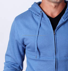 Top Quality Mens <b>Zip</b> up Blue Hoodie Sweatshirt - Product Image 3
