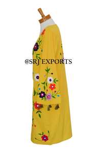 Robe longue brodée couleur pour occasions spéciales, vêtement de mode occidentale, fleurs, Style Boho, relaxation, tunique de stand d'été - Product Image 4
