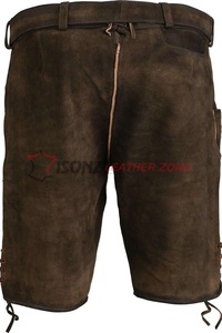 German Full Length Trousers, Brown, Bavaria, Okoberfest Trachten Lederhosen - Product Image 2