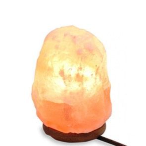 Lámparas de Cristal de Sal del Himalaya de Material Orgánico, Alta Calidad, Forma Geométrica, Técnica de Pulido, Tacto Real, Base de Madera - Product Image 2