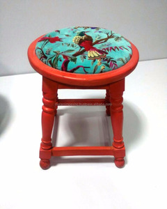 เก้าอี้เด็กผ้ากำมะหยี่พิมพ์ลายนกสีเทอร์ควอยส์2022แบบดั้งเดิมเก้าอี้ไม้เฟอร์นิเจอร์มือกลางแจ้งพื้นใหญ่สินค้าออกใหม่ - Product Image 1