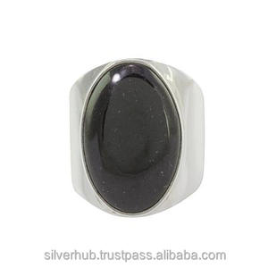 Anillo de Plata de Ley 925 con ajuste de bisel de corte brillante ovalado, piedra de ónix Natural negra, joyería Vintage hecha a mano, diseño Simple - Product Image 1