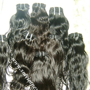 100% cabello humano Remy indio sin procesar que teje DE LA India SMV Venta al por mayor Stock textura ondulada Waft - Product Image 2