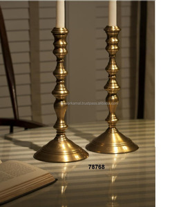 ตกแต่งงานแต่งงานทองสําเร็จรูปทองเหลืองโบราณผู้ถือเทียนยุคโคลเนียล - Product Image 1