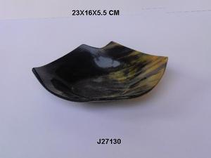 Cuenco de cuerno de búfalo de alta calidad disponible en todos los tamaños en forma de barco Cuenco Acabado pulido Cuerno Art Ware Decoración para el hogar Fiesta de boda - Product Image 5