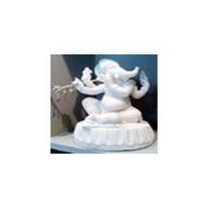 Hand Carved Marble Ganesha Statue - Product Image 1