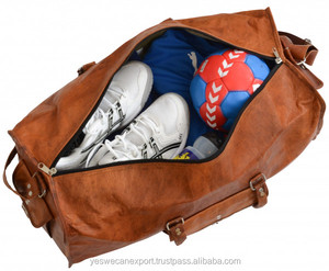 Bolsa de viaje de cuero genuino Vintage hecha a mano, bolsa de gimnasio, nueva tendencia, viaje y equipaje, precio al por mayor, tener la mejor calidad siempre - Product Image 2