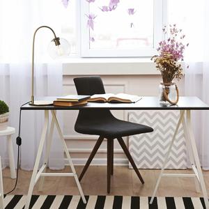 Modern Luxury Indoor Iron <b>Table</b> Lamp with Clear Glass Shade E26 Base for Home Decorative or Hotel Bedroom <b>LED</b> Design - Product Image 4