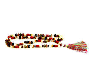 สร้อยคอ108เงินสเตอร์ลิง925แบบโบฮีเมียน, สร้อยคอสไตล์โบฮีเมียนได้รับการรับรองจากบุคคลภายนอก9อัญมณีผูกเป็นของขวัญแต่งงานไข่มุก - Product Image 2