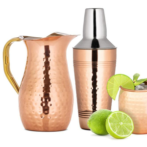 Pure Handmade Copper Jug with Handle for Kitchen Use - Product Image 1
