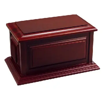 Solid Antique Memorial Cheap Engraved Wooden Casket Box for Adults Human Funeral Ashes Cremation urns American/European Style