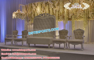 De lujo de la boda de la perla blanco sofá de boda conjunto de sofá diseños comprar nuevo diseño boda conjunto de sofá - Product Image 3