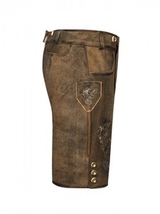 100% Genuine Suede Leather Kniebund Trachten Lederhosen Unisex Traditional Bavarian Oktoberfest Outfit Plus Size Anti-Wrinkle - Product Image 3