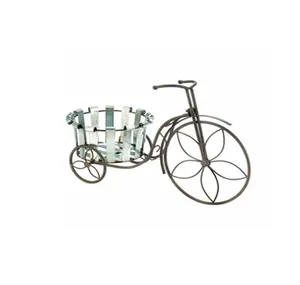 Soporte para maceta de metal y hierro para interiores, para bicicletas y flores