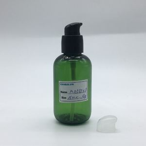 Flacon cosmétique rond en plastique avec pompe, gilet cosmétique vert transparent, accessoire PET, pour sérum, de 80ml, offre spéciale - Product Image 3