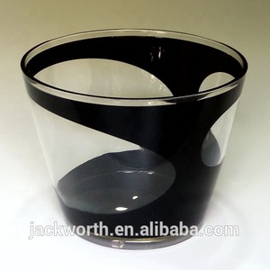 Seau à glace ovale en acrylique pour 2 bouteilles de vin - Product Image 2