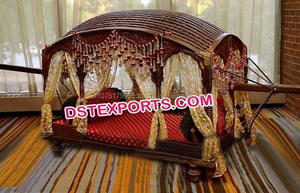 Doli Palki para Bodas Musulmanas en Venta, Estilo Rajastaní, Boda India Moderna, Madera Tratada, Color y Tamaño Personalizables, Palki Duradero, EE. UU. - Product Image 5