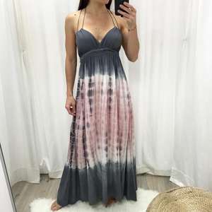 Glamours ชุดเดรสยาวสำหรับผู้หญิง,ชุดเดรสผ้าเรยอนมัดย้อมเดรสยาว - Product Image 1