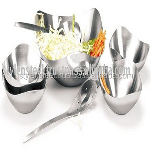 ชุดสลัดสแตนเลสพร้อมฝาปิดสำหรับเครื่องครัวชุดชามสลัดเป็นมิตรกับสิ่งแวดล้อม - Product Image 2