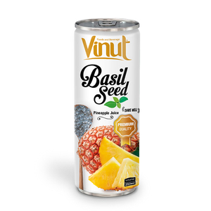 เครื่องดื่มเมล็ดโหระพาธรรมชาติขนาด250มล. ผสมกับน้ำสับปะรดน้ำซุปข้น - Product Image 1