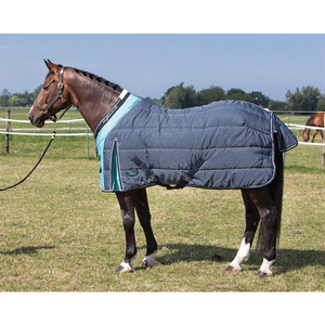 Coperta Premium per Stalla di Cavalli Stile Sportivo Trapuntata Traspirante Resistente all'Acqua per Interni Invernali con Cinghie Regolabili Morbida Lana - Product Image 1