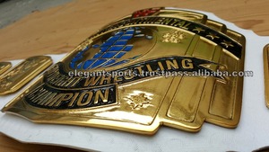 Cinturón de campeonato de lucha libre, Logo rojo, blanco, 4mm - Product Image 5