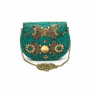 Hot Sale Mobile Holder Assorted Designs & Colors Mosaic Stone Metal <b>Clutch</b> <b>Box</b> <b>Bag</b> - Product Image 4