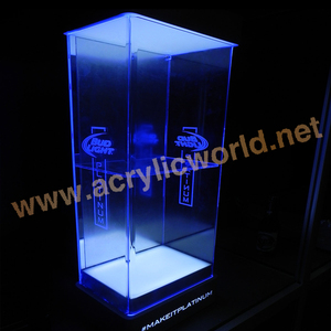 Présentoir de glorificateur de bouteilles de vin lumineux LED en acrylique personnalisé Présentoir de comptoir de vin - Product Image 5