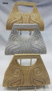 Sac à main de soirée ND55, mode indienne, motif demi-lune, pochette en cuir Saffiano, fermeture éclair, multicolore, shopping, fête, exclusif - Product Image 2