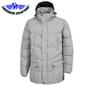 Veste en duvet d'hiver rembourrée pour hommes, bombardier coupe-vent décontracté de style High Street avec décoration brodée - Product Image 6
